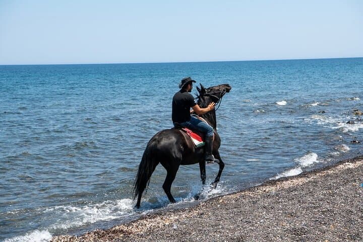 Black Sand Horseback Ride to Monolithos Beach, Santorini photo 3