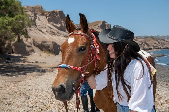 Black Sand Horseback Ride to Monolithos Beach, Santorini photo 6