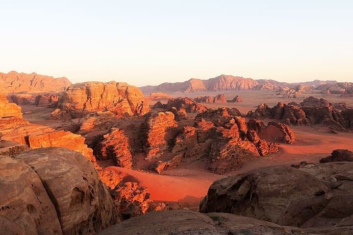 Overnight Wadi Rum Jeep & Bubble Camp with Petra Sunrise and Aqaba Swim — 2-Day Adventure