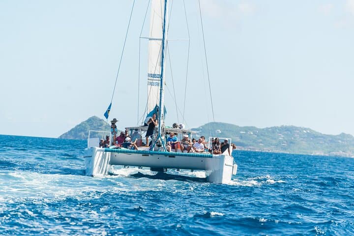 Soufriere to Rodney Bay Catamaran Transfer: Pitons Views, Swim Stop & Scenic Passage