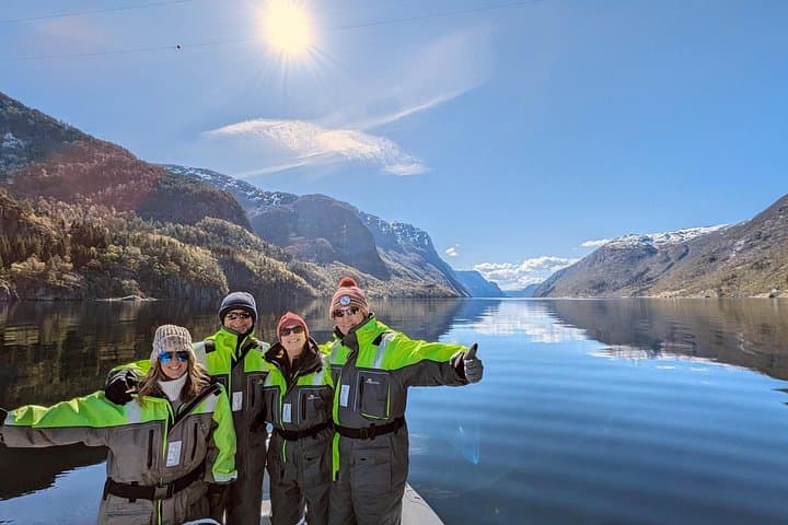 Mostraumen Private Pontoon Cruise: Dinner, Waterfalls & Hidden Fjord Routes from Bergen