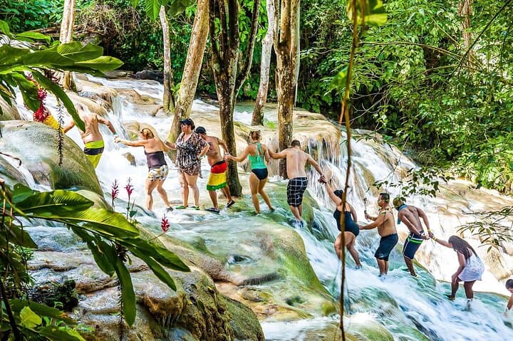 Dunn’s River Falls Zipline, Bamboo Raft Rafting & Horseback Beach Ride — Ocho Rios Adventure photo 2