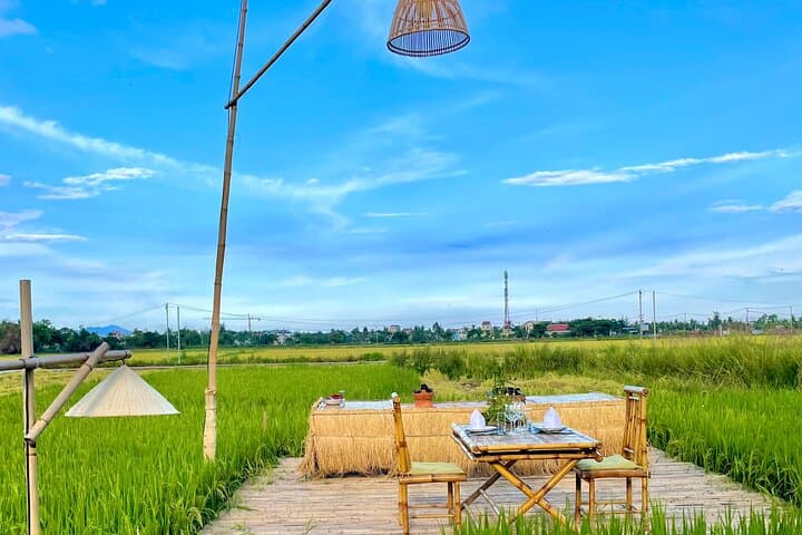 Romantic Dinner on the Paddy Field in Hoi An: Sunset Basket Boat & Bamboo BBQ photo 2