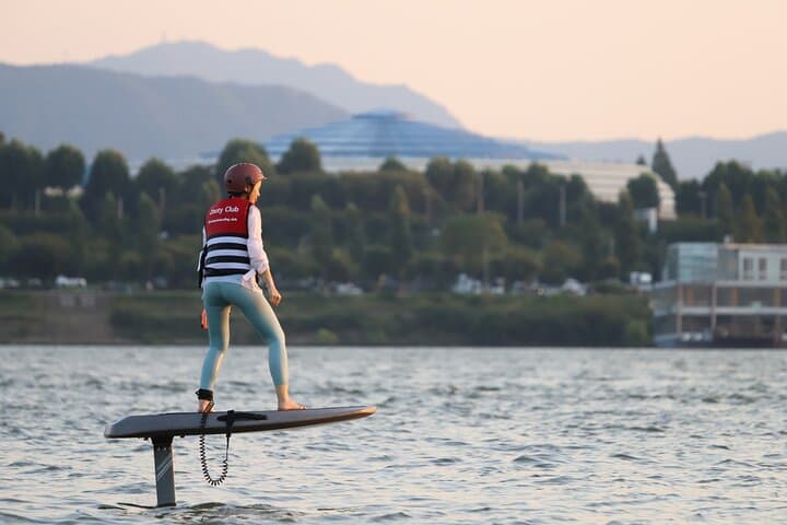 E-foiling and Windsurfing on Seoul's Han River: Ttukseom Park Experience