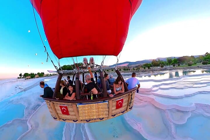 Sunrise Hot Air Balloon Over Pamukkale: Flight Above Travertine Terraces photo 1