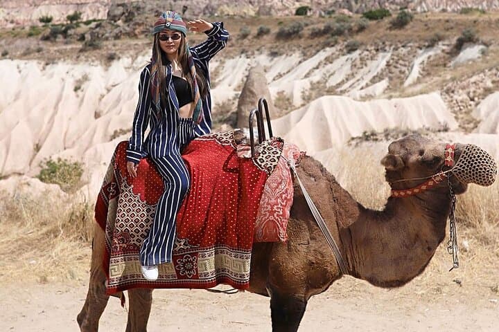 Cappadocia Camel Ride: Sunset & Balloon Views Across the Fairy Chimneys