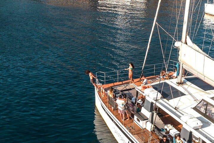 Santorini Caldera Catamaran Cruise with BBQ, Snorkeling & Open Bar photo 4