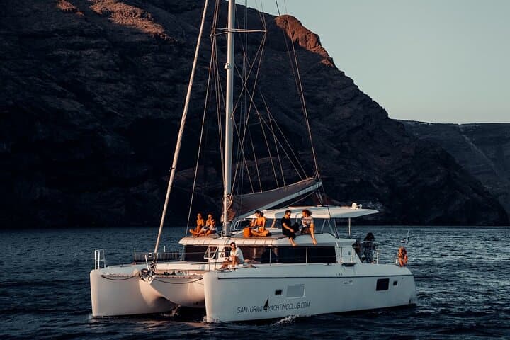 Santorini Romantic Sunset Catamaran Caldera Cruise with BBQ and Hot Springs photo 2