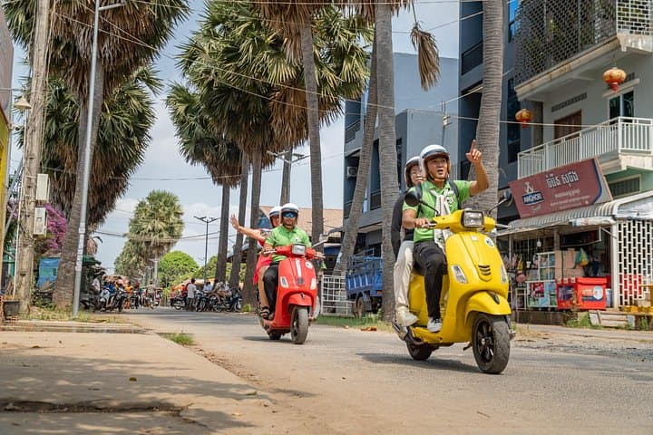 Silk Island Sunset Vespa Tour in Phnom Penh — Koh Dach Countryside Ride photo 4