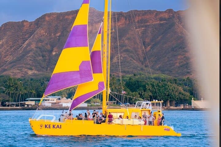 Waikiki Beach Sunset Sail on Ke Kai — 90-Minute Catamaran Cruise with Drinks photo 3