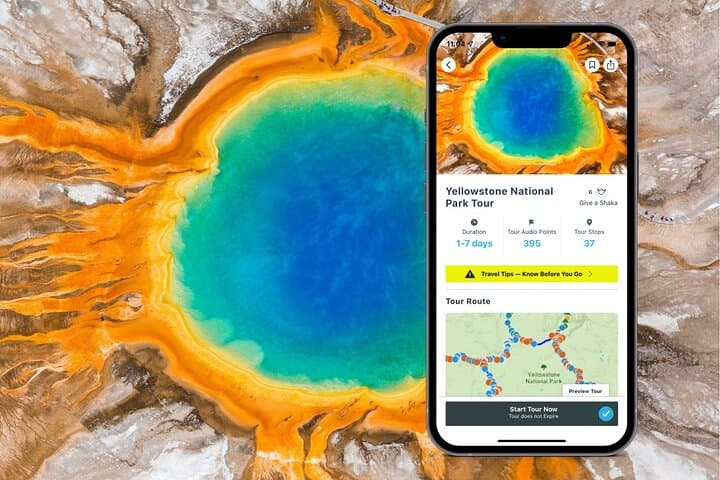 Yellowstone Self-Guided Audio Driving Tour — Geysers, Wildlife & Scenic Stops