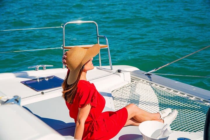 Vilamoura Half-Day Private Catamaran Charter: Caves, Snorkel & Wine photo 4