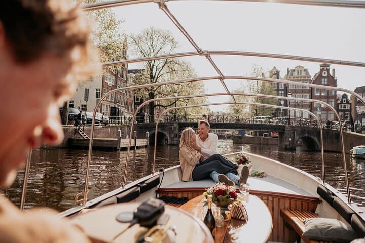 Private Romantic Canal Cruise Amsterdam — Prosecco & Snacks on a Solar Electric Boat photo 4