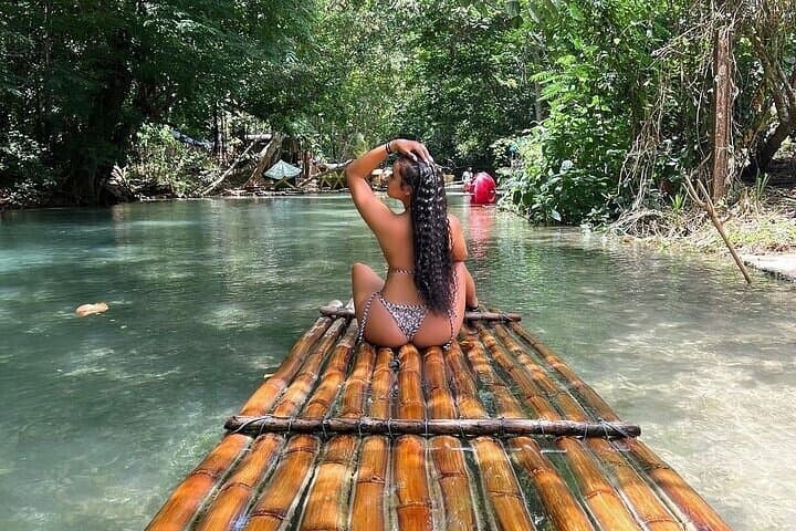 One-Day Adventure at Dunn's River Falls: Zipline, Bamboo Rafting & Horseback Swim photo 3