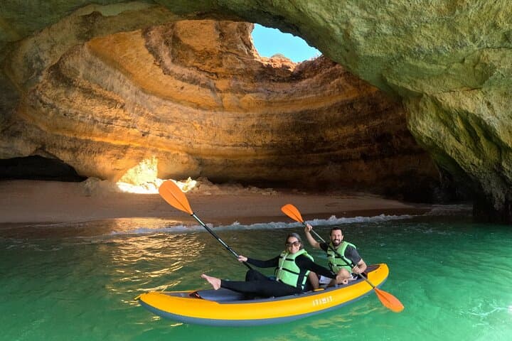 Sunrise Kayak to Benagil Cave — Small-Group Tour with 4K Photos