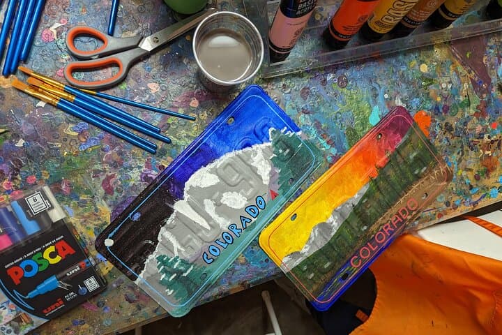 Painted License Plate Class on Estes Park Riverwalk photo 2
