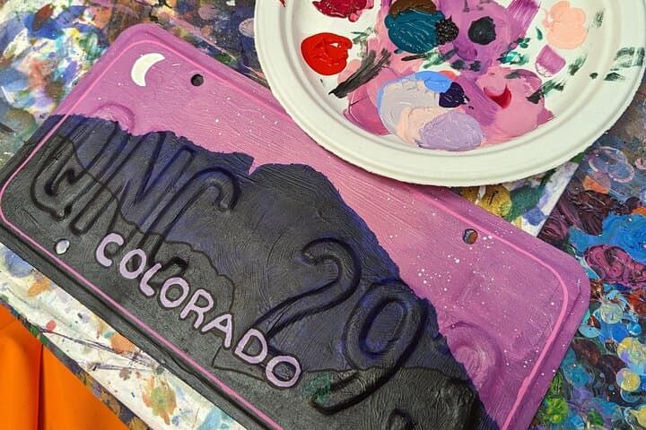 Painted License Plate Class on Estes Park Riverwalk photo 3
