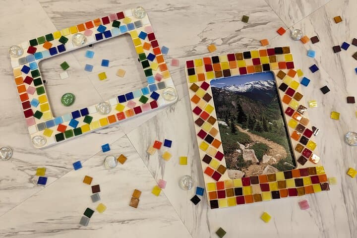 Make a Mosaic Picture Frame on Estes Park Riverwalk — 90-Minute Art Kit & Workshop