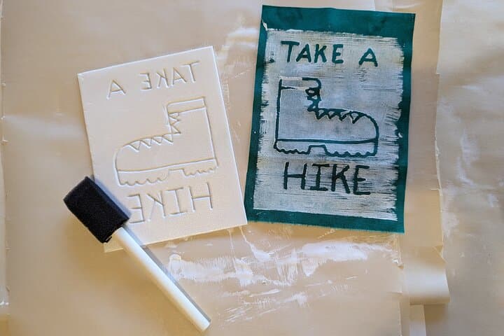 Printmaking Pennant Flags Art Kit in Estes Park — Riverwalk Fabric Printing Class photo 2