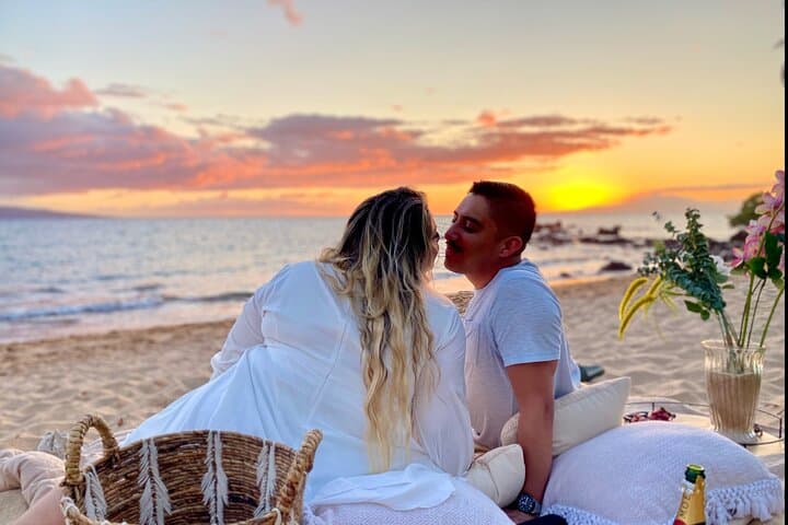 Maui Sunset Picnic at Pristine Beach with Photographer & Charcuterie