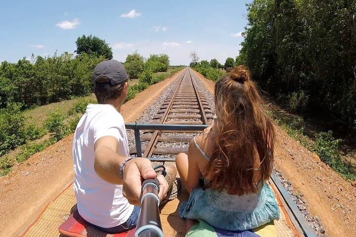 Battambang Day Trip: Bamboo Train, Ek Phnom & Bat Cave Sunset from Siem Reap