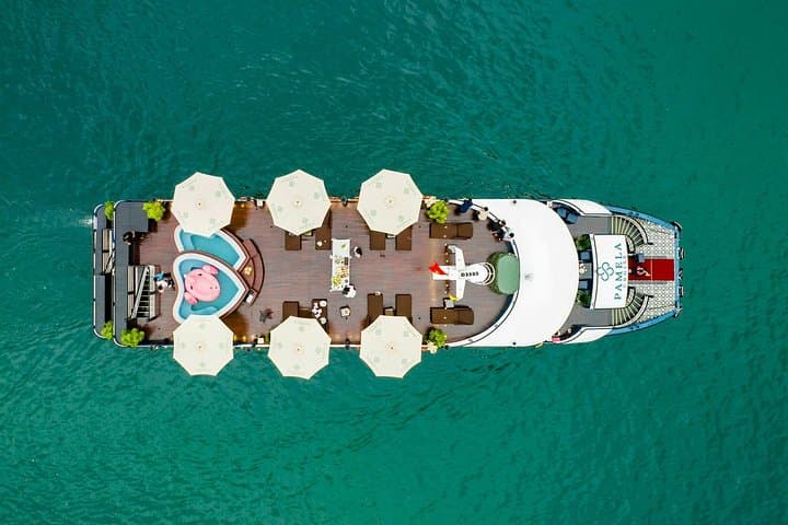 Pamela Halong Bay 5-Star Day Cruise with Jacuzzi Pool, Kayaking & Transfers photo 4