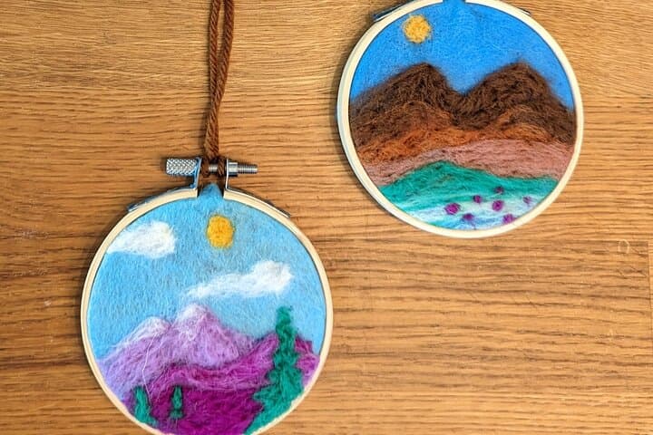 Estes Park Felted Landscape Ornament Workshop — Needle Felting Art Kit Experience photo 2