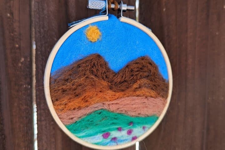 Estes Park Felted Landscape Ornament Workshop — Needle Felting Art Kit Experience photo 4