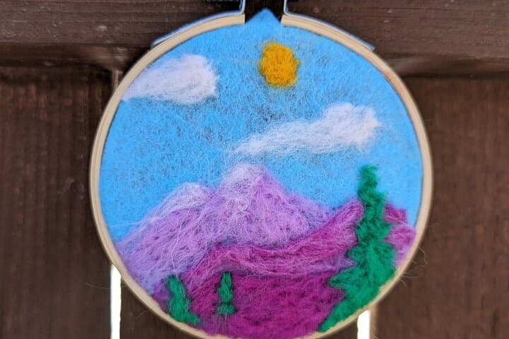 Estes Park Felted Landscape Ornament Workshop — Needle Felting Art Kit Experience photo 5
