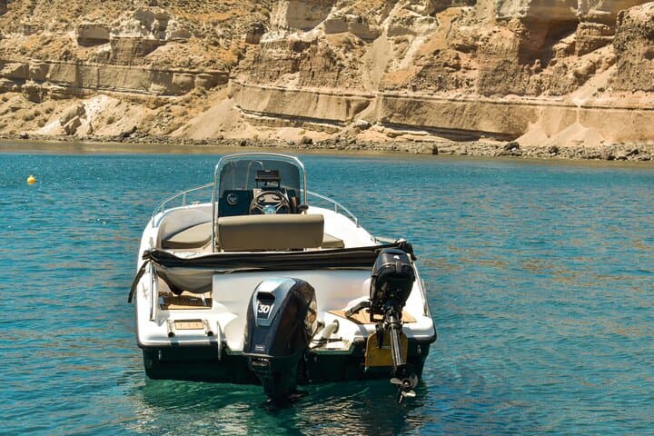 Santorini Bareboat Rental: Cruise the Caldera Without a License photo 2