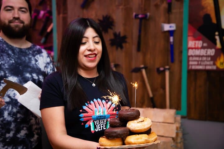 Axe Throwing Birthday Session in Madrid — 2-Hour Urban Axe Bar Experience photo 2