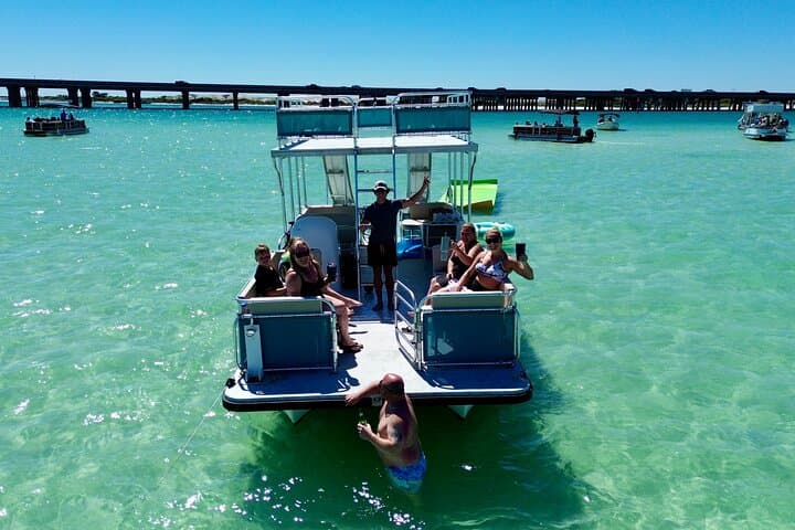 Cruise Crab Island: Private Double-Deck Pontoon Charter with Slides in Destin photo 4