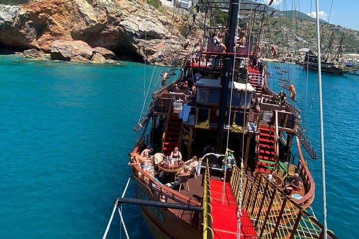 Alanya Pirate Ship Cruise: Swim Stops, Caves & Cleopatra Beach photo 6