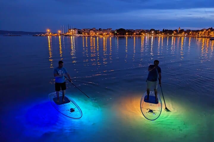 Transparent SUP Glow Tour in Split: Night Paddle on LED Boards photo 4