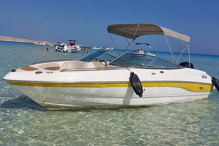 Private Hurghada Speed-Boat: Swim with Dolphins, Snorkel Red Sea Reefs & Visit Abu Minqar photo 3