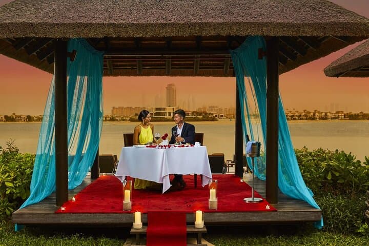 Private Romantic Cabana Beach Dinner on Palm Jumeirah, Dubai