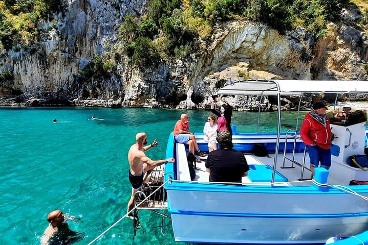 Classic Boat Trip to Capo Palinuro: Blue Grotto, Natural Arch & Swim Stops