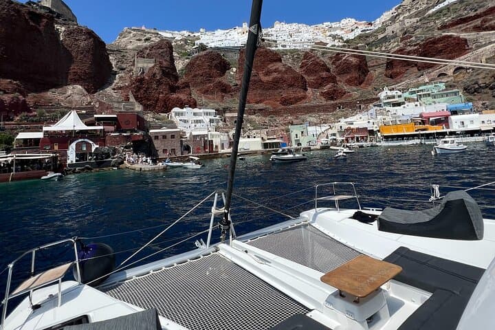 Half-Day Private Catamaran Cruise Around Santorini's Caldera photo 3