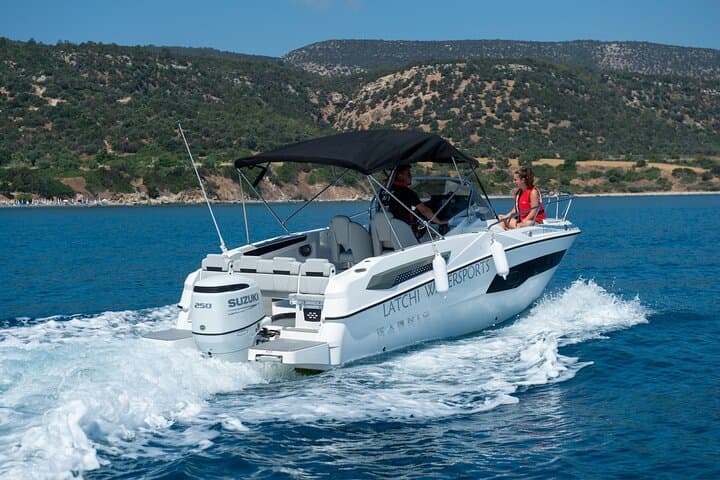 Akamas Blue Lagoon: 250HP Karnic SL702 Private Boat Hire from Latchi photo 2