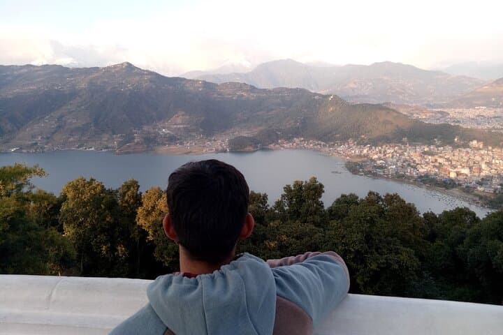Sunset at World Peace Stupa: Private Pokhara Car Tour & Annapurna Panorama photo 6