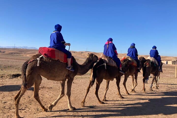 Agafay Desert Sunset Camel Ride from Marrakech — Private Bedouin Tea Experience
