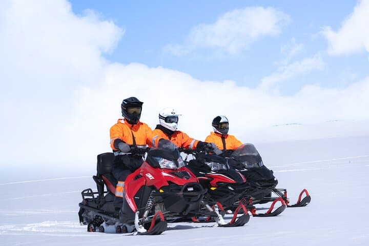 Langjökull Glacier Snowmobiling from Geysir: Super-Jeep Transfer & 1-Hour Ride