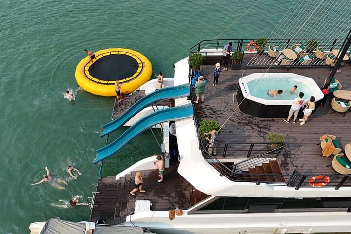 Halong Bay Luxury Catamaran Day Cruise with Water Slide & Kayaking