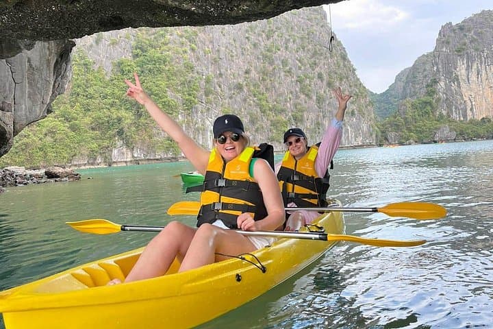 Lan Ha Bay Day Cruise: Kayak Dark Cave & Swim Ba Trai Dao from Cat Ba photo 3