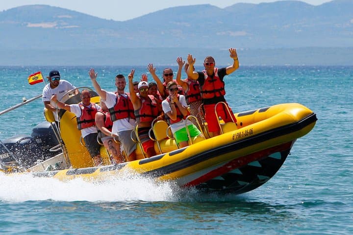 Alcudia Bay Speedboat Adventure: High-Speed Boat Tour & Swim at Coll Baix photo 2