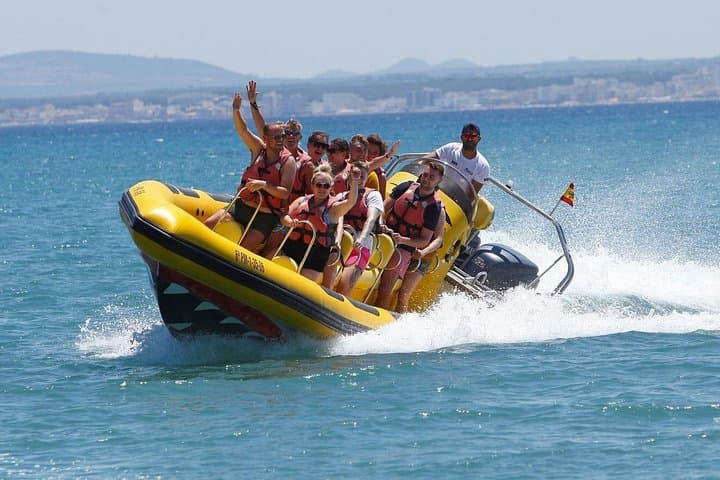Alcudia Bay Speedboat Adventure: High-Speed Boat Tour & Swim at Coll Baix photo 3