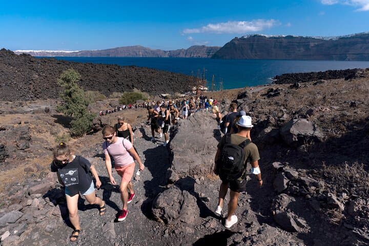 Santorini Volcano & Hot Springs Boat Tour — Nea Kameni Swim and Mud Baths photo 3