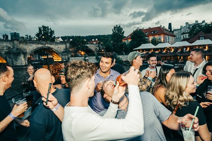 Prague Drunken Monkey Boat Party: Sunset Open-Bar Cruise with DJ & Rooftop Club Entry photo 2