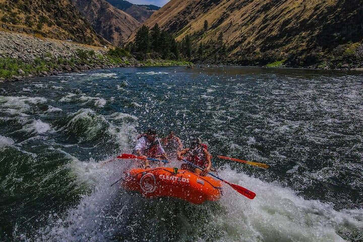 Half-Day Salmon River Rafting from Riggins, Idaho — Time Zone Rapids & Scenic Canyons