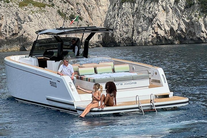 Naples to Capri Private Pardo 43 Boat Tour — Blue Grotto, Faraglioni & Swim Stops photo 4